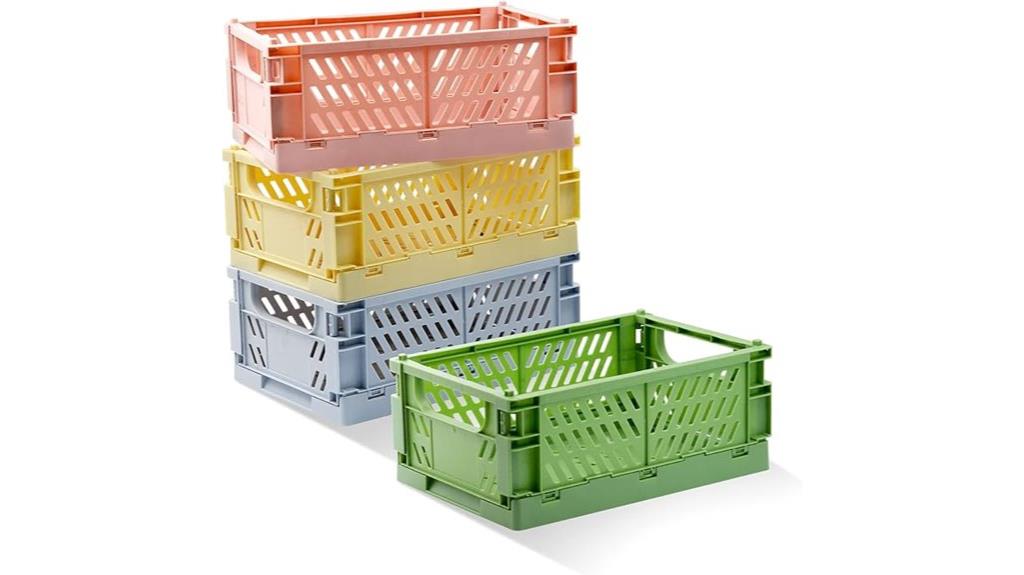 pastel storage crates set