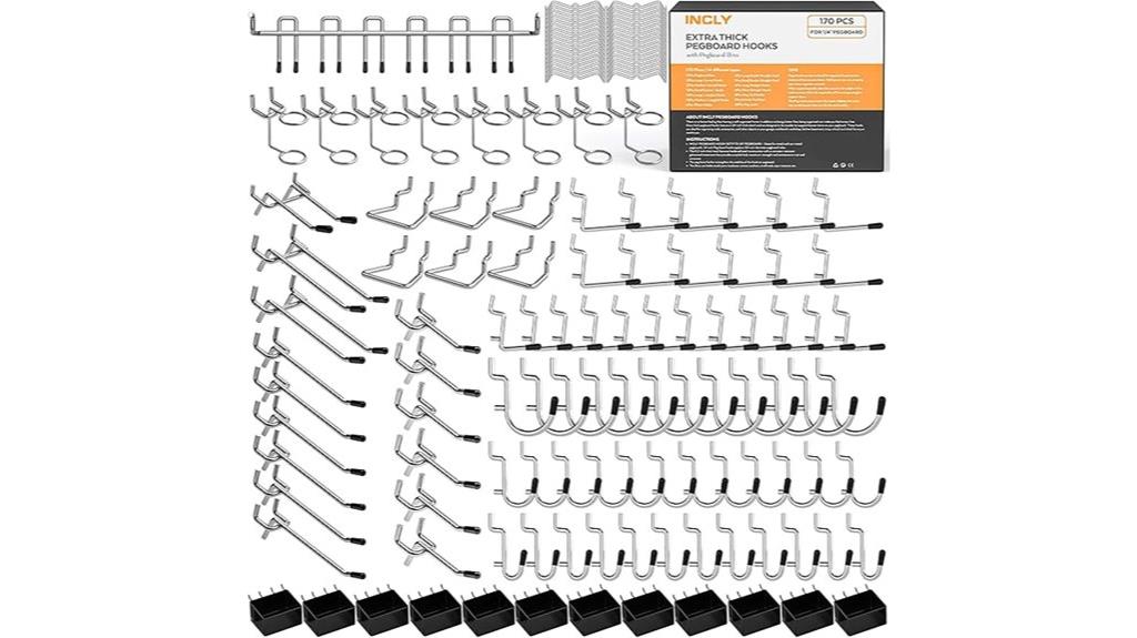 pegboard hooks accessories kit