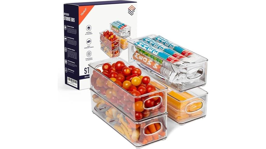 plastic pantry storage bins