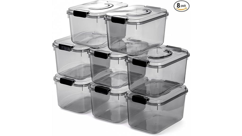 plastic storage bins set