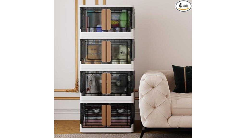 plastic storage bins set