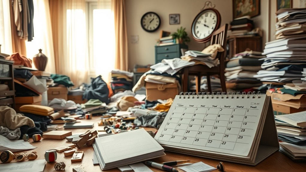 poorly timed decluttering sessions