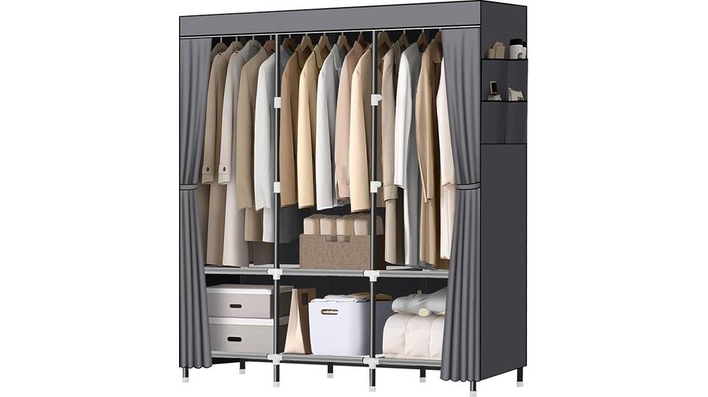 portable bedroom wardrobe solution