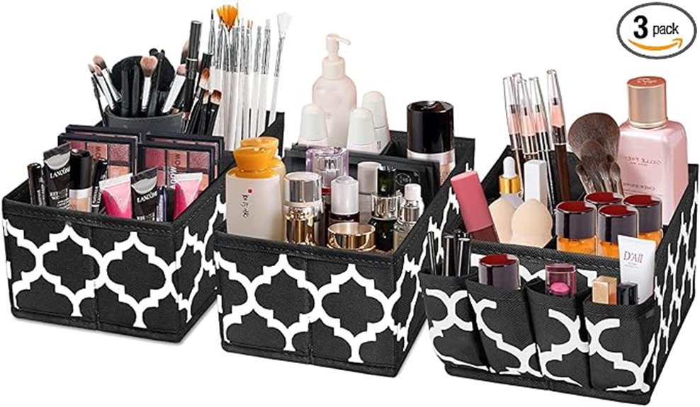 portable makeup storage bins