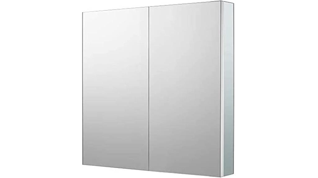 reflective aluminum medicine cabinet