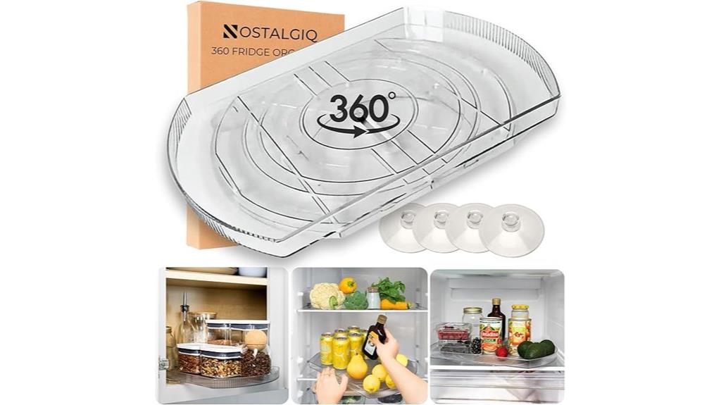 refrigerator rotating storage solution