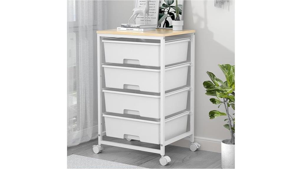 rolling storage cart organizer