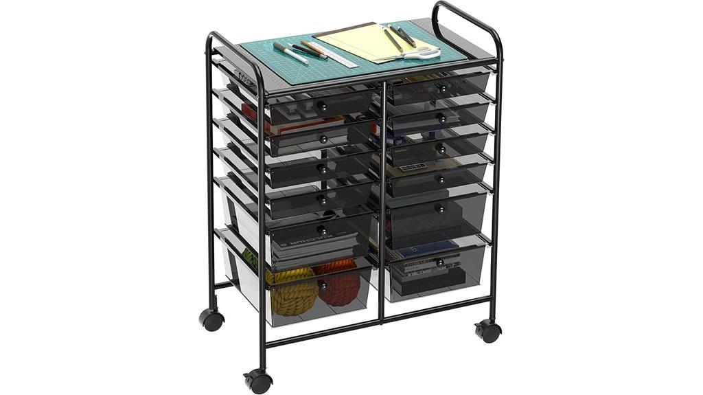 rolling storage organizer cart