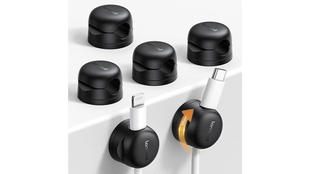 rotatable spring cable clips