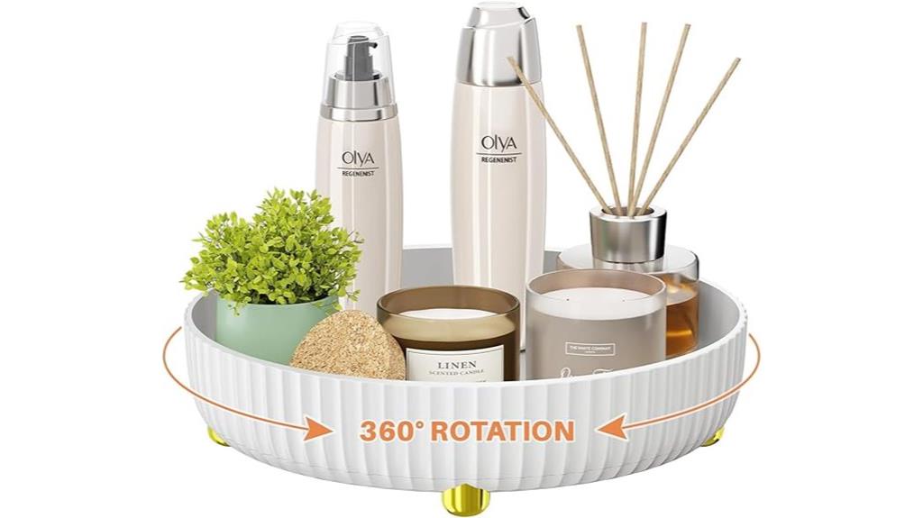 rotating makeup storage solution