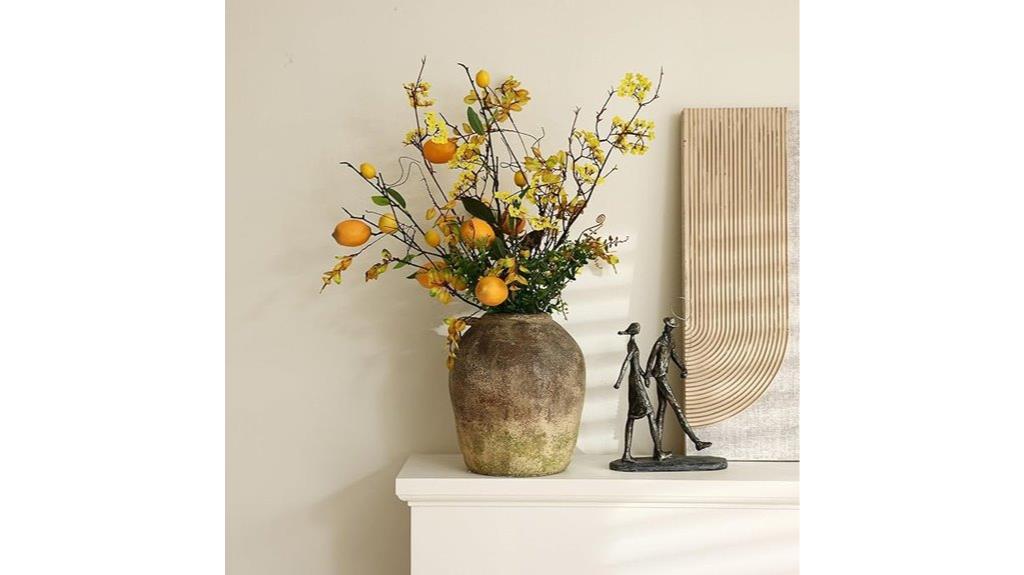 rustic 11 inch flower vase