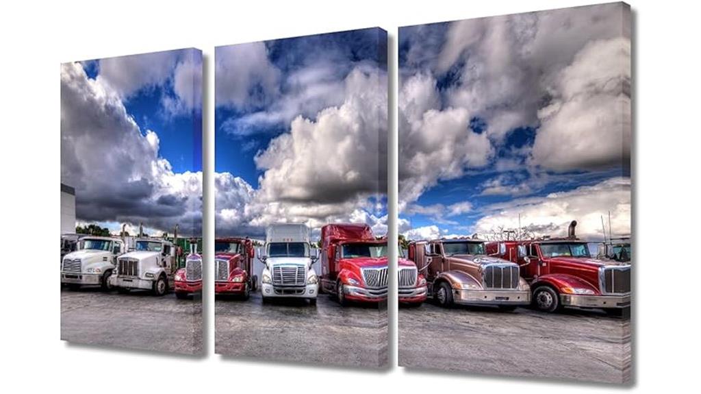 semi truck canvas artwork