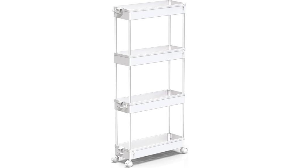 slim bathroom storage cart
