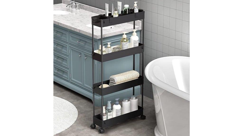 slim rolling bathroom organizer