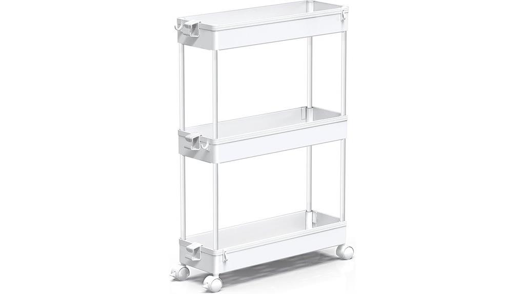 slim rolling storage cart