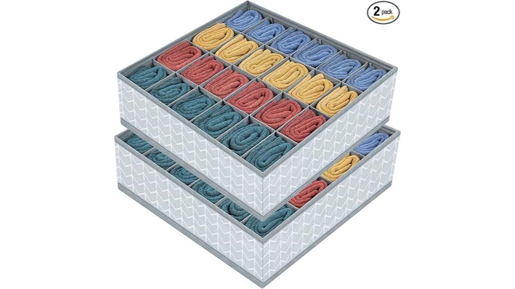 socks organized with dividers