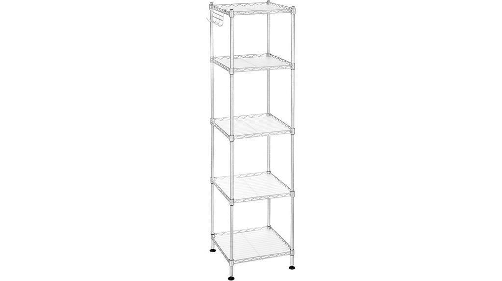 songmics 5 tier bathroom shelf