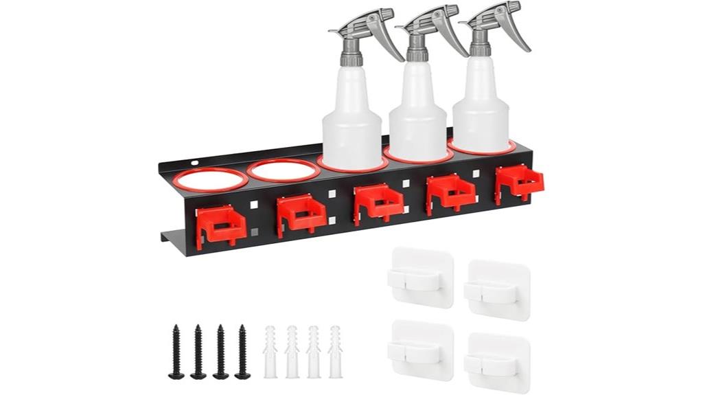 spray bottle storage rack