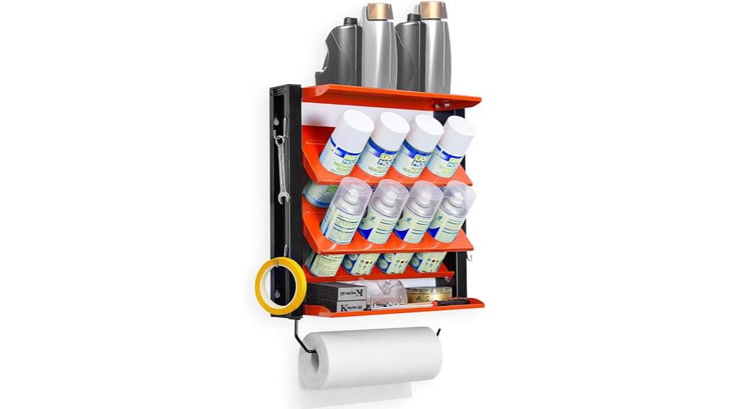 spray can organizer with holder