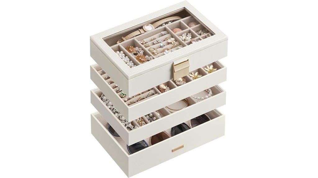 stackable jewelry box organizer