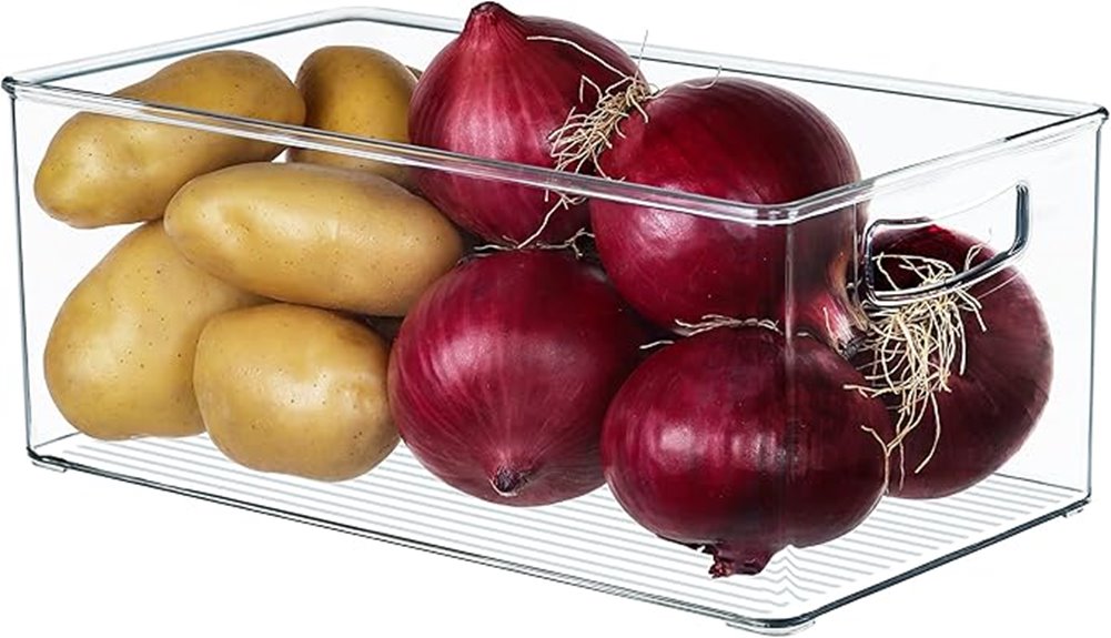 stackable pantry organizer bins