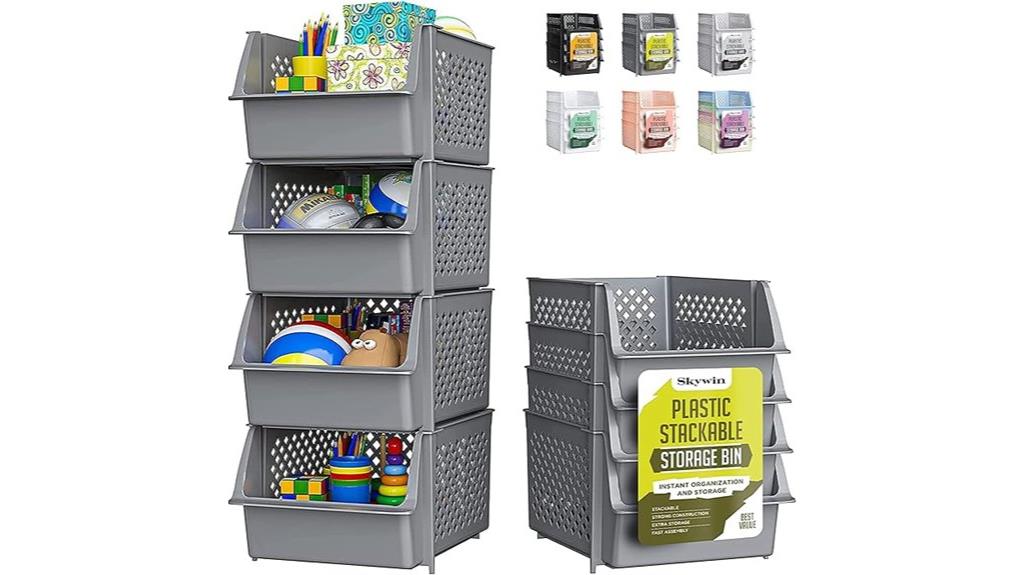 stackable pantry storage bins
