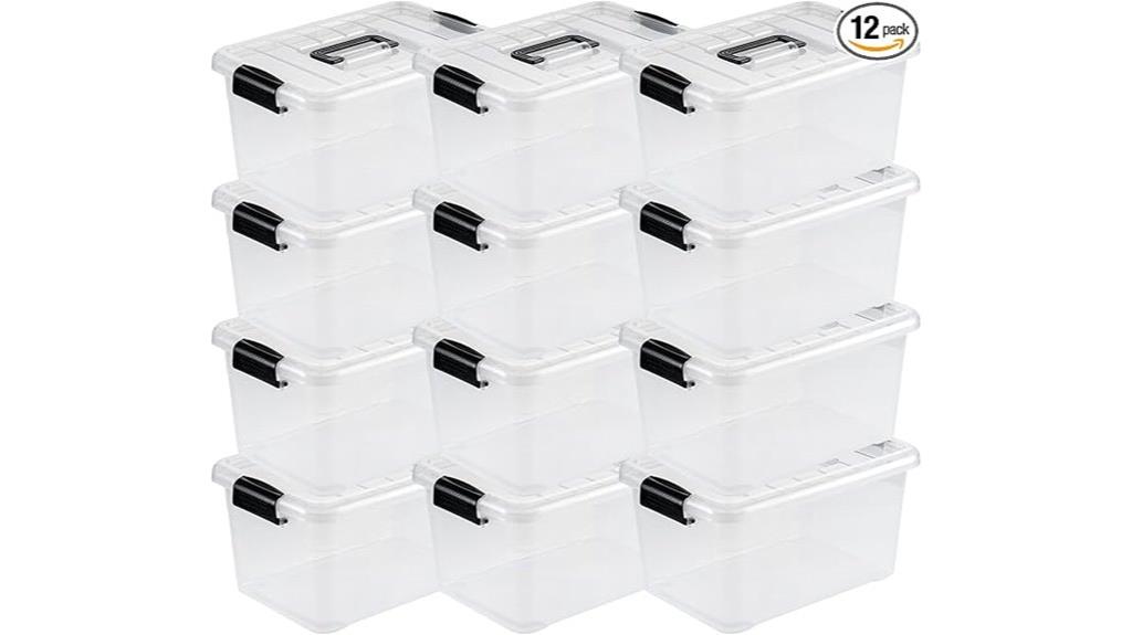 stackable plastic storage bins