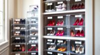 stackable shoe box organizers