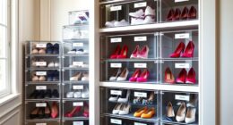 stackable shoe box organizers