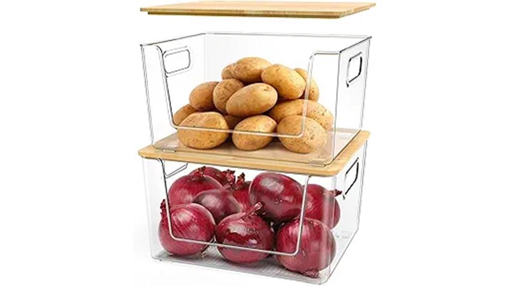 stackable storage bins set