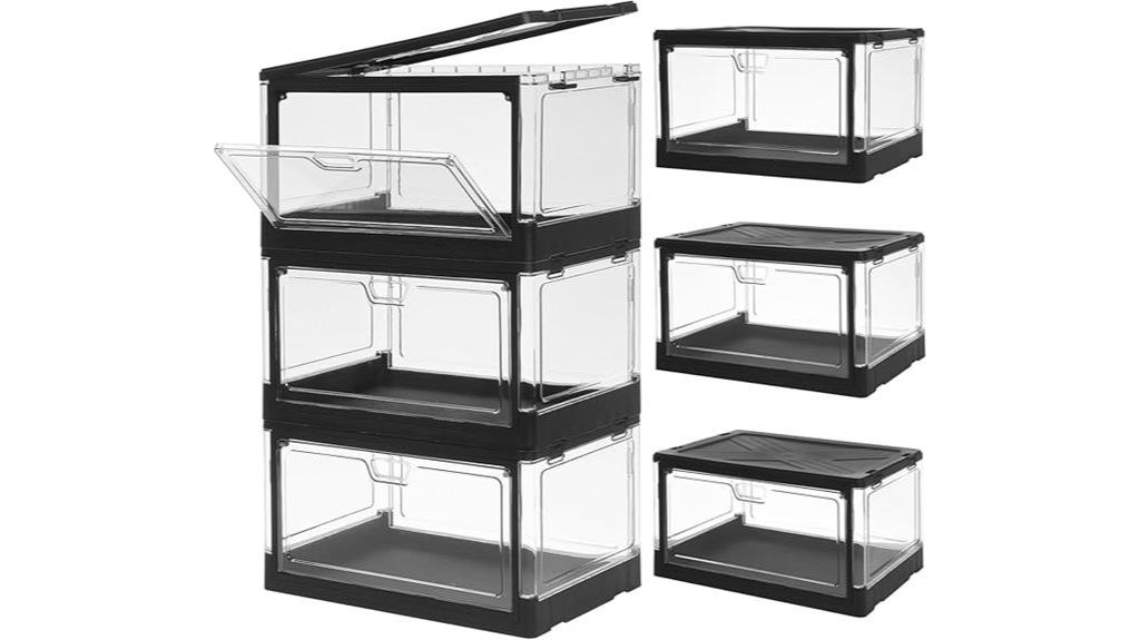 stackable storage bins set