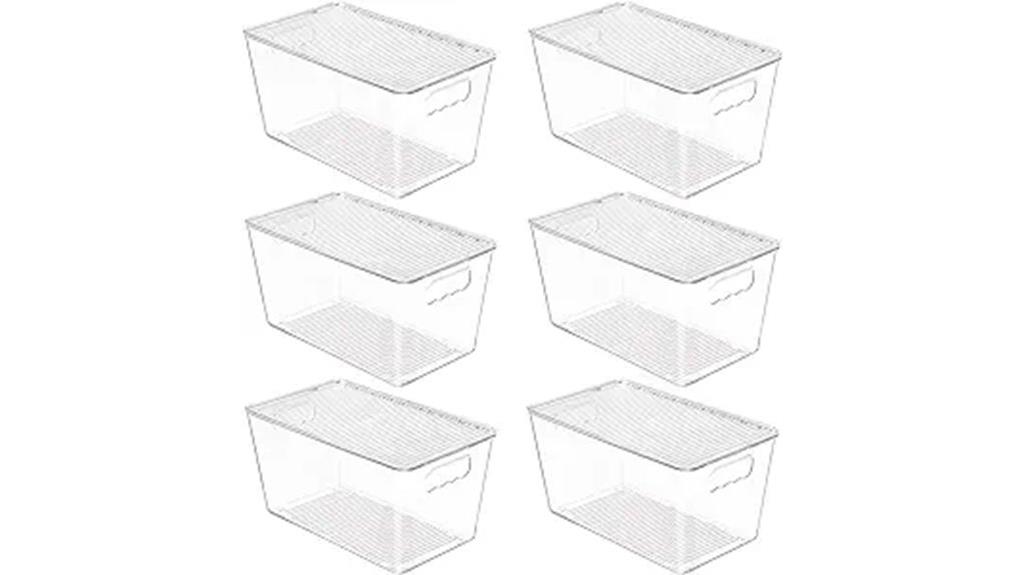 stackable storage bins set