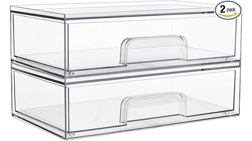 stackable storage drawer set