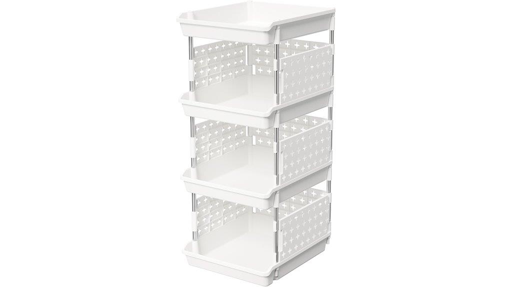 stackable storage solution baskets
