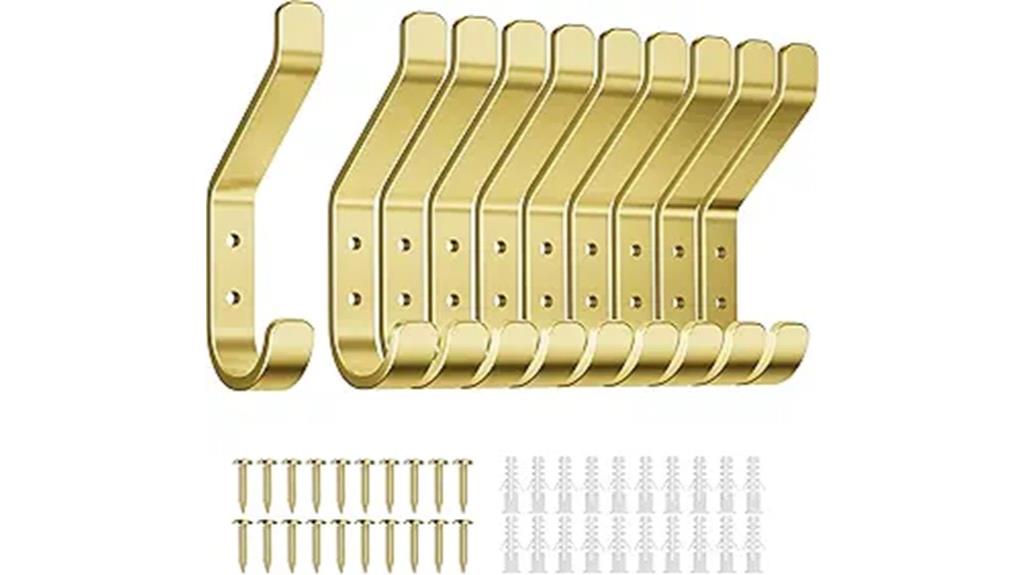 stainless gold coat hooks