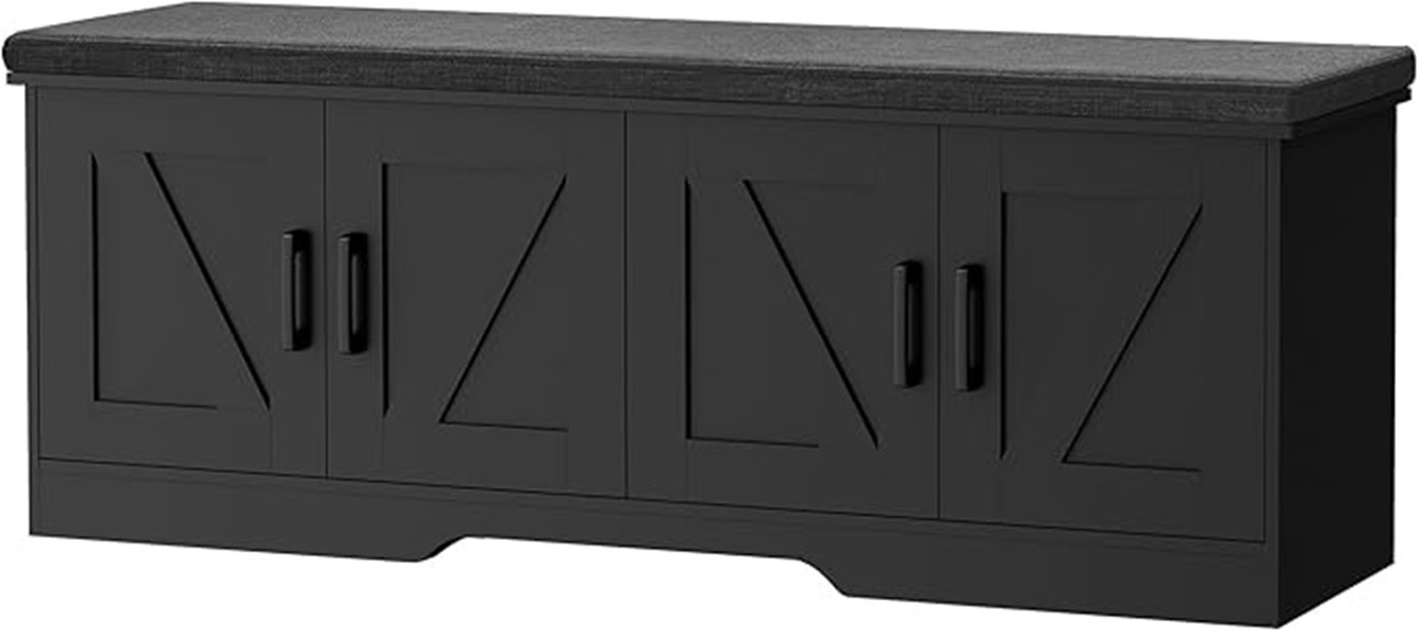 storage bench with cushion