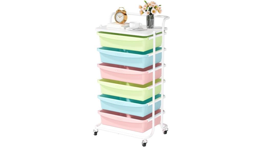 storage cart with drawers