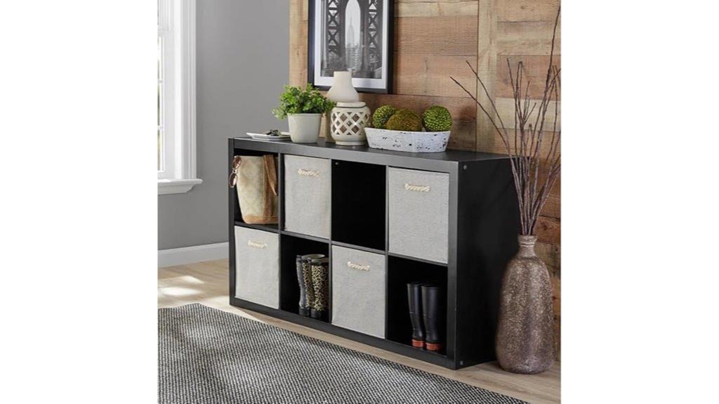 stylish black cube organizer