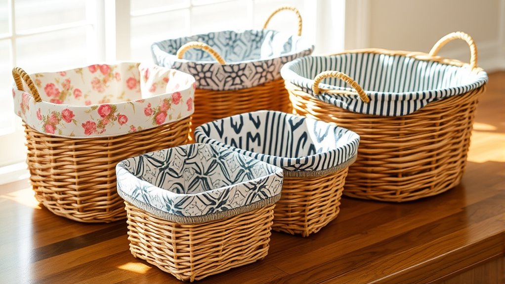 stylish tidy basket liners