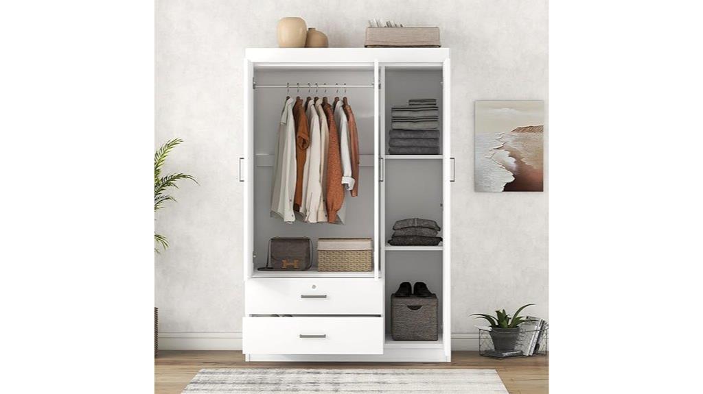three door wardrobe cabinet