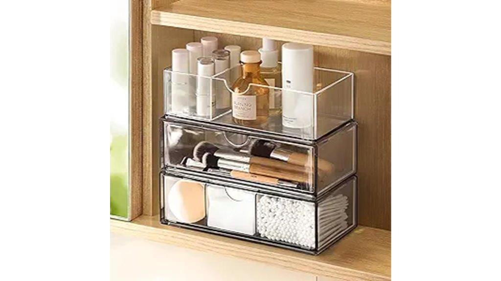 three pack drawer organizer