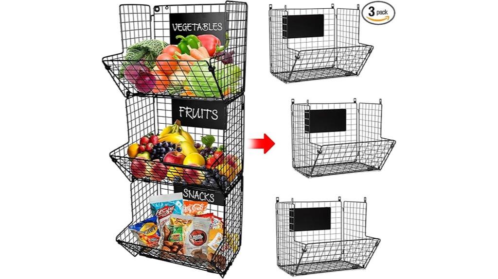 three tier fruit organizer