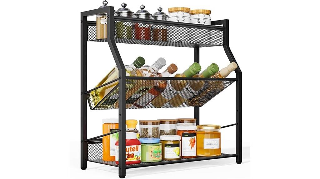 three tier kitchen organizer