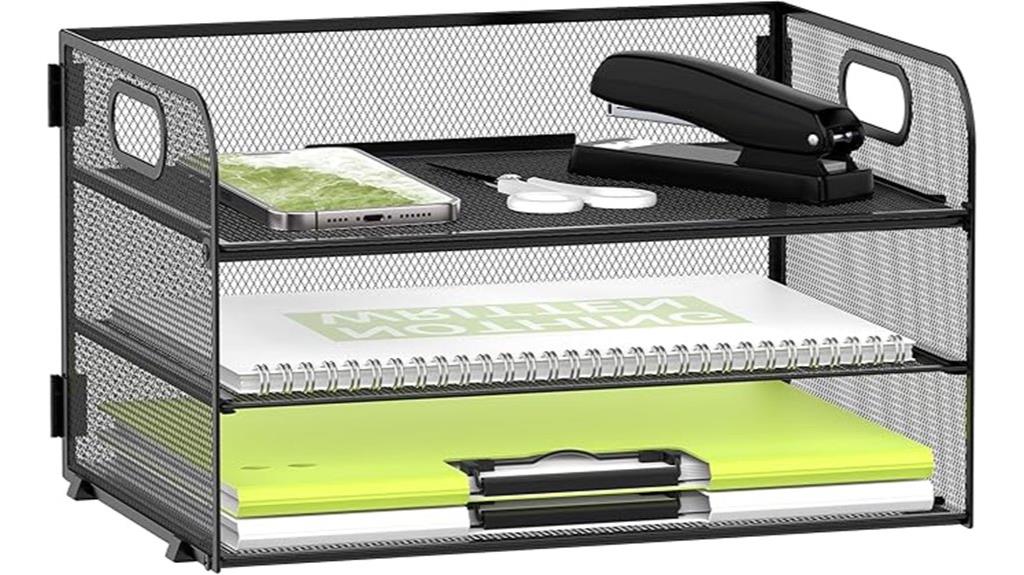 three tier paper organizer
