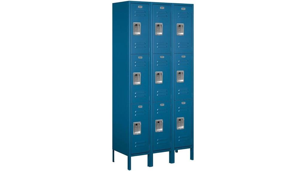 triple tier blue locker