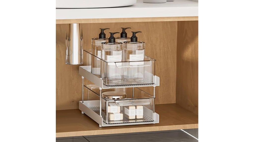 two tier under sink organizer