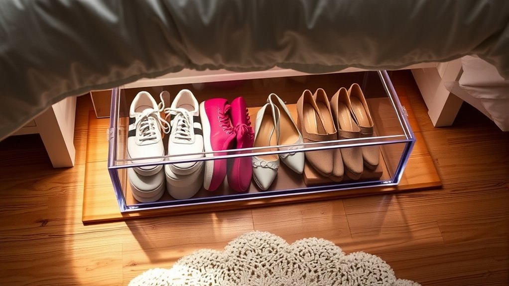 under bed shoe organization solutions