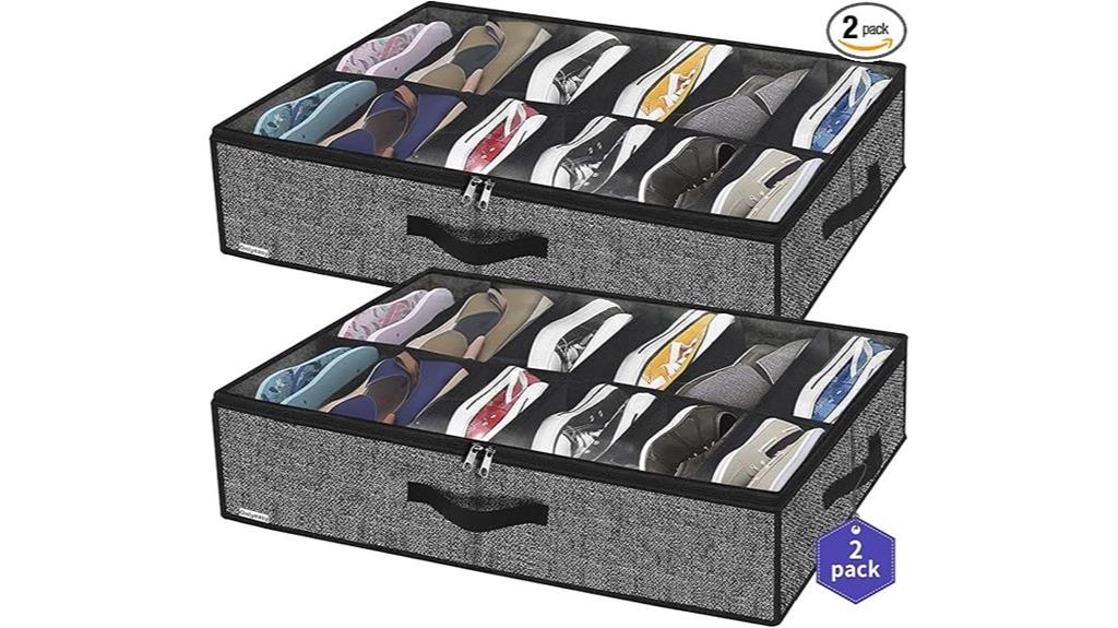 under bed shoe storage