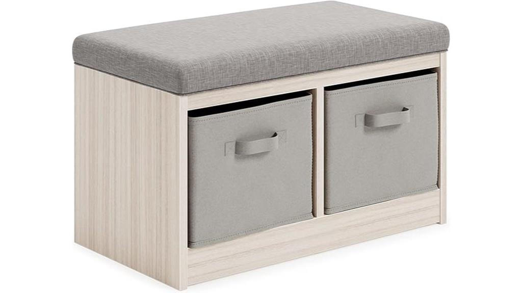 upholstered storage bench design