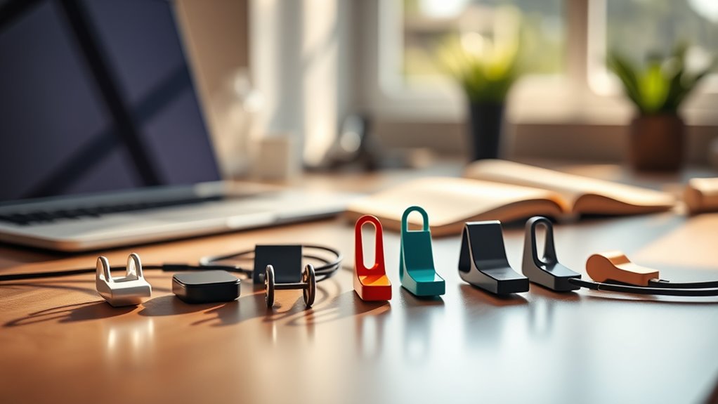 variety of cable clips